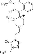 Chemical structure of brifentanil.