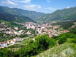 Panoramic view over Devin