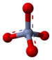 Ball-and-stick model of the chromate anion