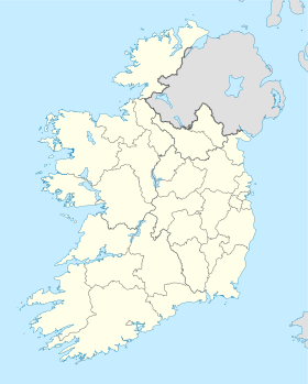 Map of the Republic of Ireland with the twelve League of Ireland Premier Division teams