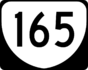 State Route 165 marker