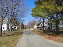 Residential street near the south end of Tilghman Island