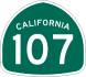 State Route 107 marker