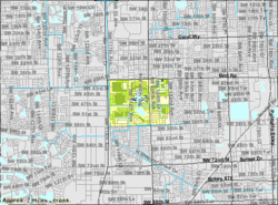 U.S. Census Bureau map showing CDP boundaries