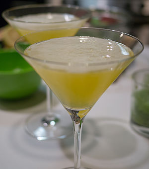 Lemon Drop cocktails served in Martini glasses