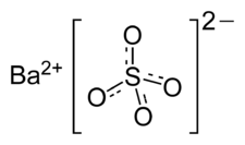 Chemical structure of barium sulfate