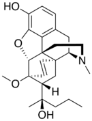 Chemical structure of Etorphine.