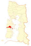 Map of the Commune of Castro in Los Lagos Region