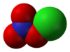 Spacefill model of chlorine nitrate