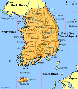 Location in South Korea