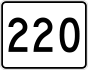 State Route 220 marker