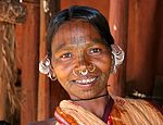 A woman from the Kutia Kondh tribal group in Orissa