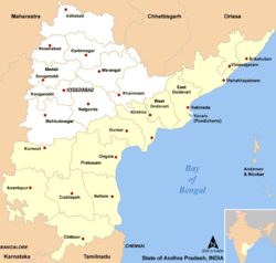 Location of Andhra