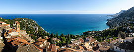 The old village, the cape and the bay of Roquebrune