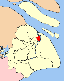 Location within Shanghai