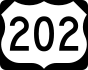 U.S. Route 202 marker