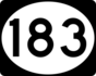 Route 183 marker