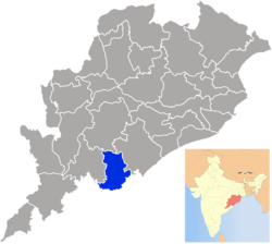 Location in Odisha, India