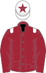 Maroon, white epaulets, white cap, maroon star