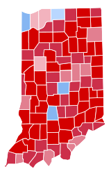 Indiana Presidential Election Results 2016.svg