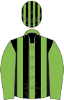 Light green and black stripes, light green sleeves