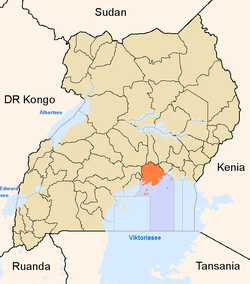 District location in Uganda