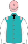 Green, pink epaulets, white sleeves and cap