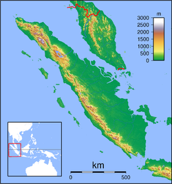 Map showing the location of Sembilang National Park