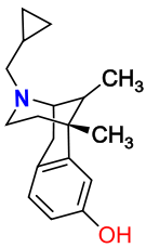 Chemical structure of Cyclazocine.