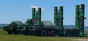 Three S-300PMU missile launchers in firing position. Displayed by the Slovak military in Piešťany.