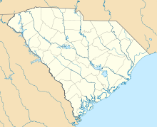 Map showing the location of Charles Pinckney National Historic Site