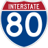 Interstate 80 marker