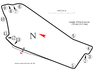 Sandown (Australia) track map.svg