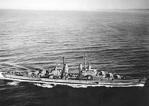 USS San Diego underway in 1944