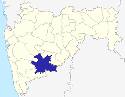 Location of Solapur district in Maharashtra