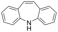 Skeletal formula of dibenzazepine