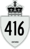 Highway 416 shield