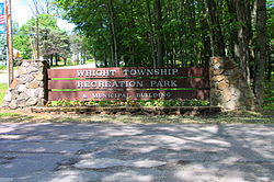 Sign at the Wright Township Municipal Park