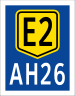 Asian Highway 26 (E2) sign.svg