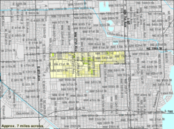 U.S. Census Bureau map showing CDP boundaries