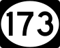 Route 173 marker