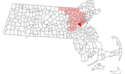 Location in Middlesex County, Massachusetts