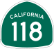 State Route 118 marker