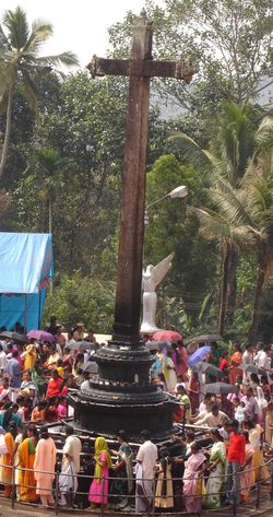 Cross in front of the Marth Mariam Syro- Malabar Catholic Church