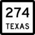 State Highway 274 marker