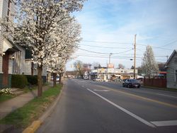 Looking east along U.S. Route 60 from C Street