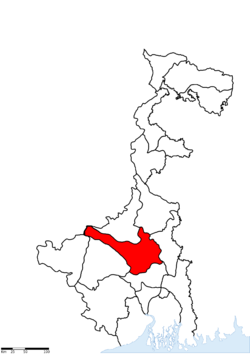 Location of Bardhaman district in West Bengal