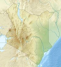 Map showing the location of Mount Kenya National Park