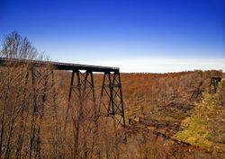 Remains of the Kinzua Viaduct in Kinzua Bridge State Park