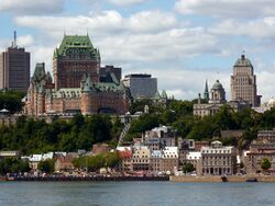 Quebec City overlooking the St. Lawrence River